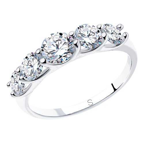 Кольцо женское SOKOLOV из серебра со Swarovski Zirconia 89010041 р.17 в Красно Золото