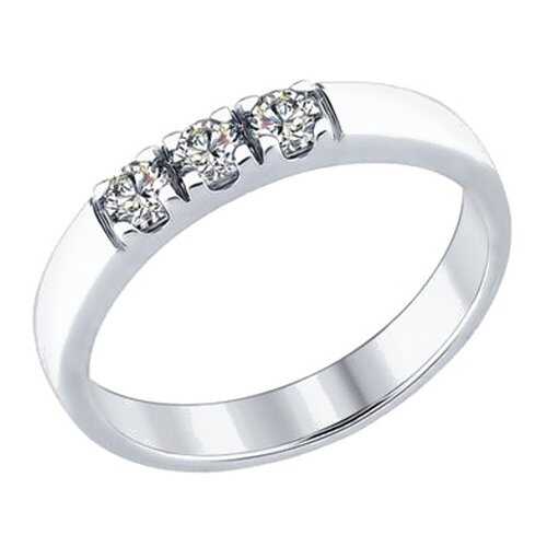 Кольцо женское SOKOLOV из серебра со Swarovski Zirconia 89010059 р.18.5 в Красно Золото