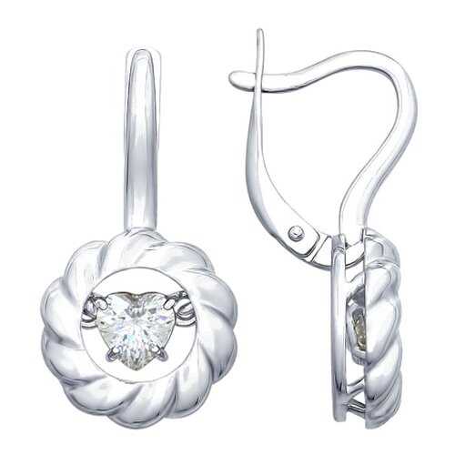 Серьги SOKOLOV из серебра со Swarovski Zirconia 89020091 в Красно Золото